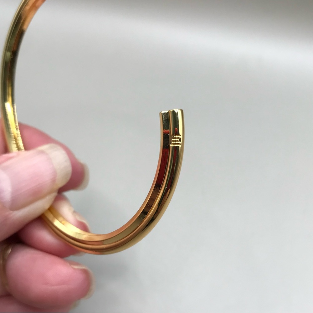 Laundry By Shelli Seagal Breast Cancer Awareness Gold-Tone Cuff Bracelet - Picture 4 of 10